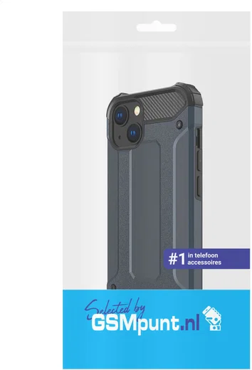 Apple iPhone 14 Hoesje Shock Proof Hybride Back Cover Zwart afbeelding 6