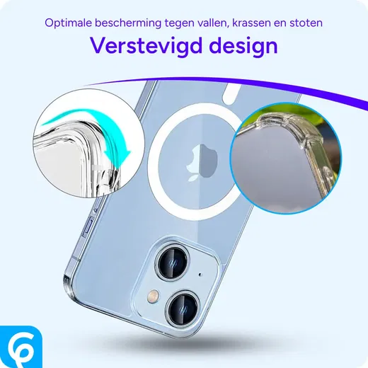 Apple iPhone 14 Hoesje voor MagSafe Dun TPU Back Cover Transparant afbeelding 2