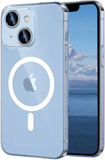 Apple iPhone 14 Hoesje voor MagSafe Dun TPU Back Cover Transparant afbeelding 11