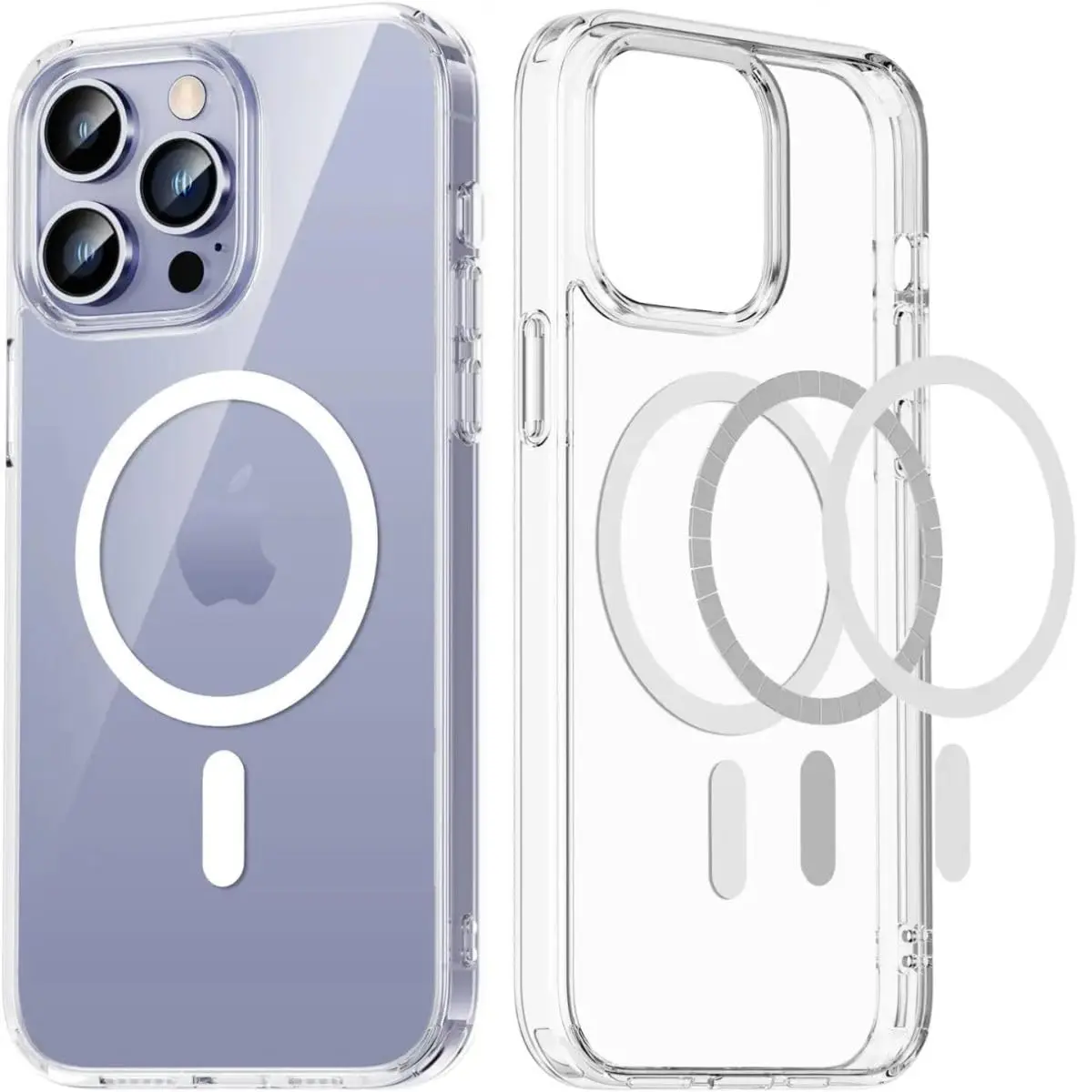 Apple iPhone 14 Pro Hoesje MagSafe Dun TPU Back Cover Transparant afbeelding 2
