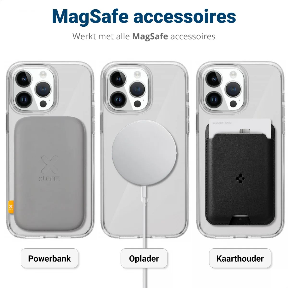 Apple iPhone 14 Pro Hoesje voor MagSafe Dun TPU Back Cover Transparant afbeelding 6
