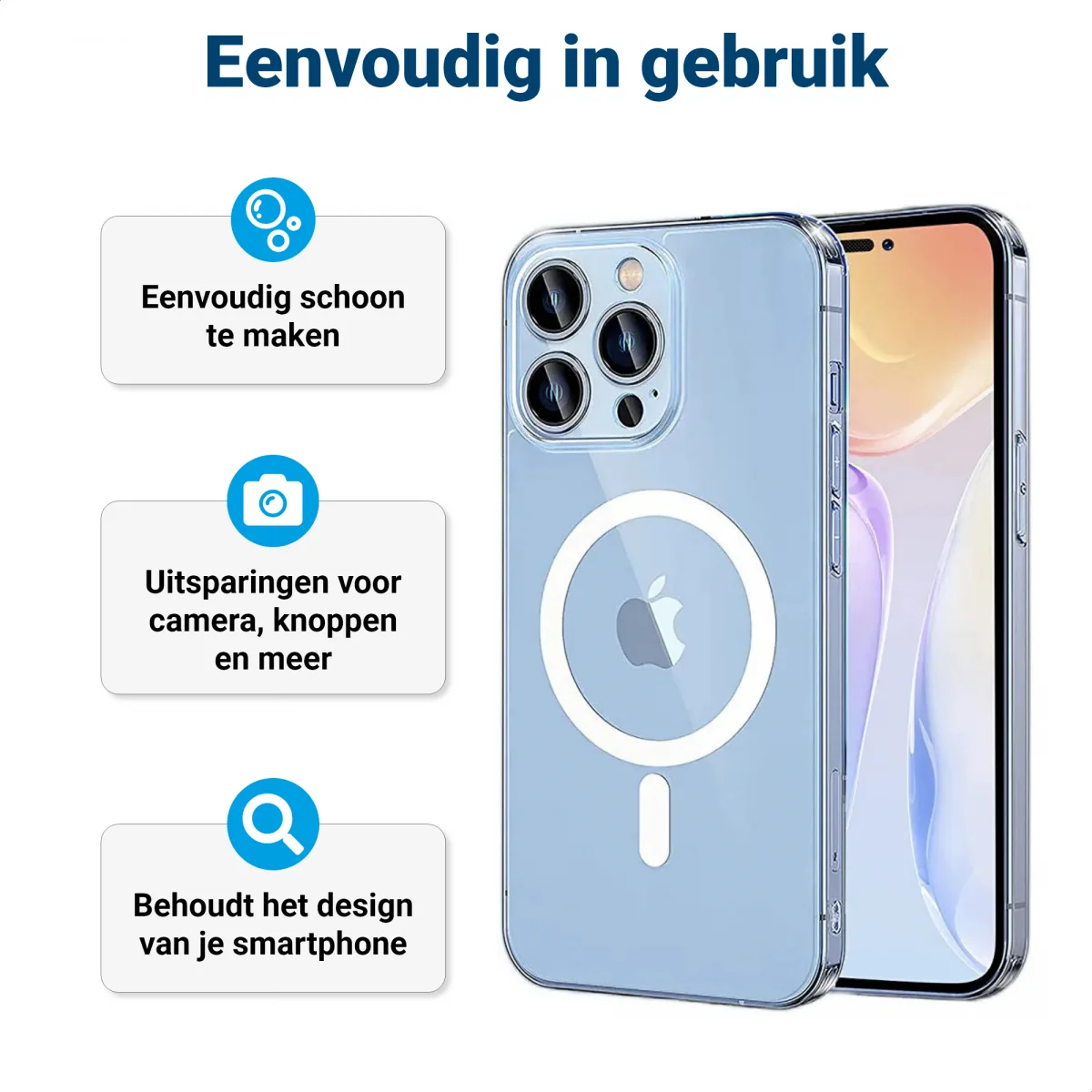 Apple iPhone 14 Pro Hoesje voor MagSafe Dun TPU Back Cover Transparant afbeelding 8