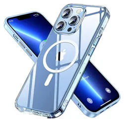 Apple iPhone 14 Pro Hoesje voor MagSafe Dun TPU Back Cover Transparant afbeelding