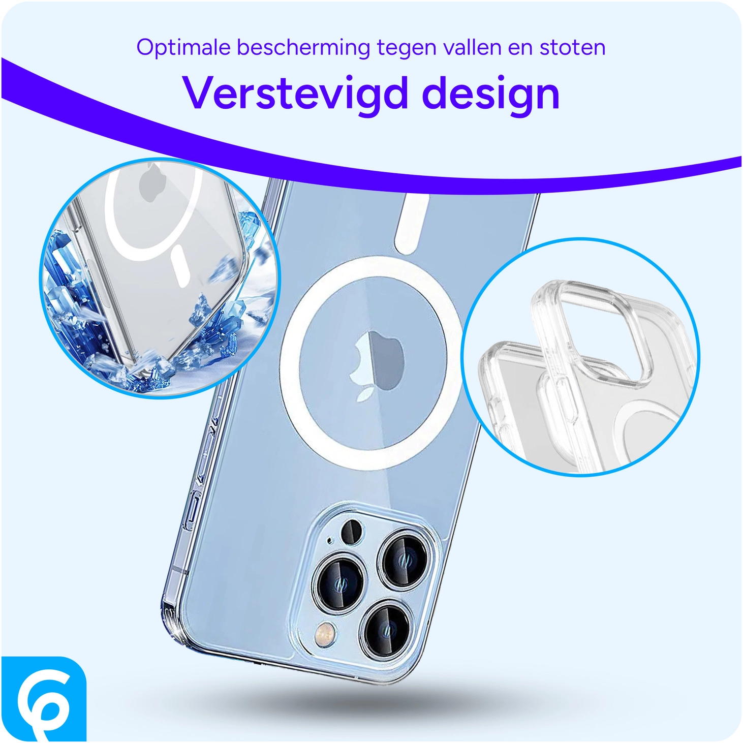 iPhone 14 Pro Max Hoesje voor MagSafe Dun TPU Back Cover Transparant afbeelding 3