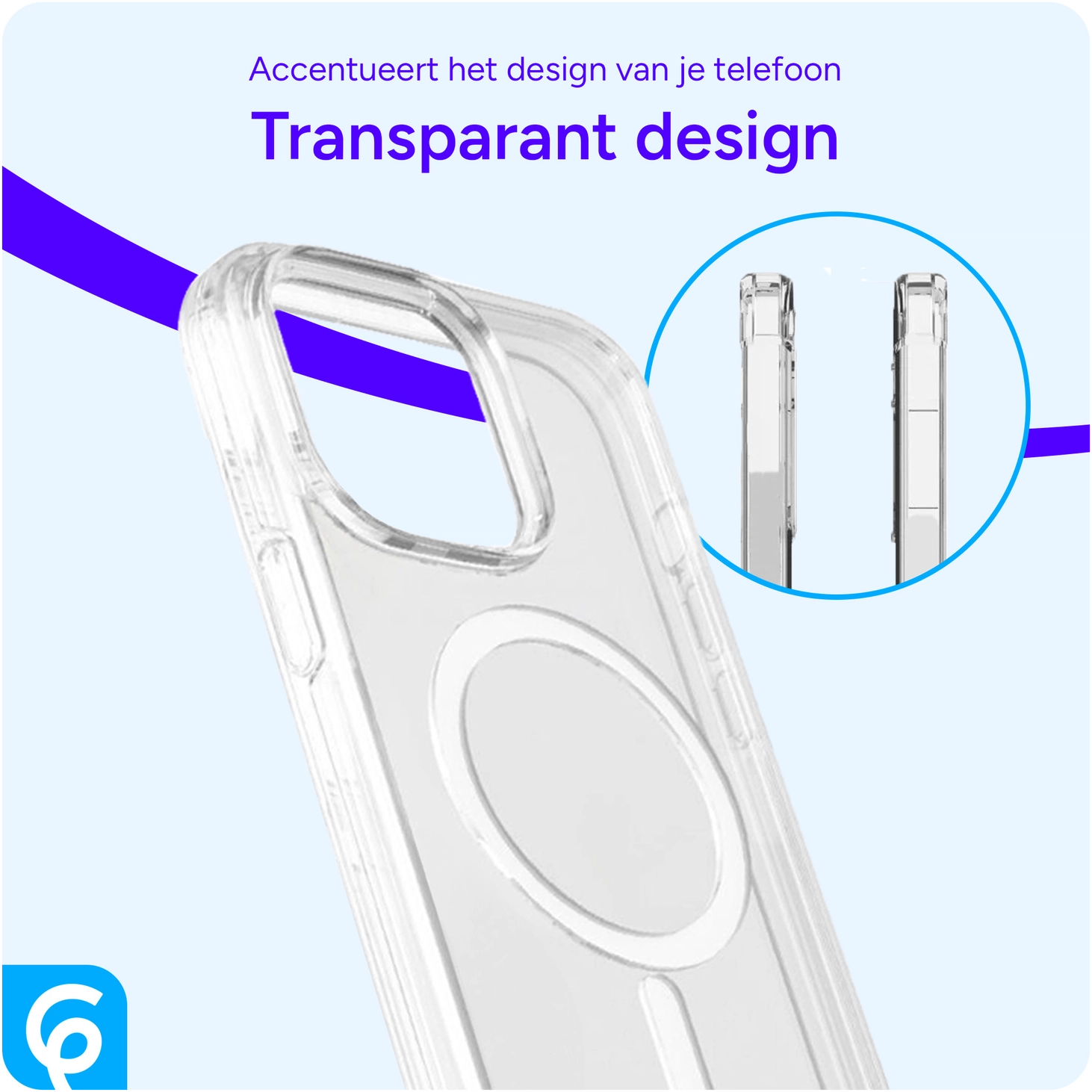 iPhone 14 Pro Max Hoesje voor MagSafe Dun TPU Back Cover Transparant afbeelding 5