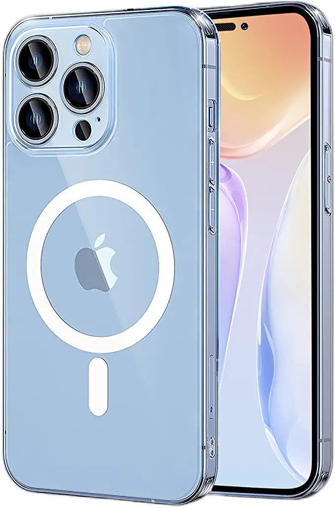 iPhone 14 Pro Max Hoesje voor MagSafe Dun TPU Back Cover Transparant afbeelding 12