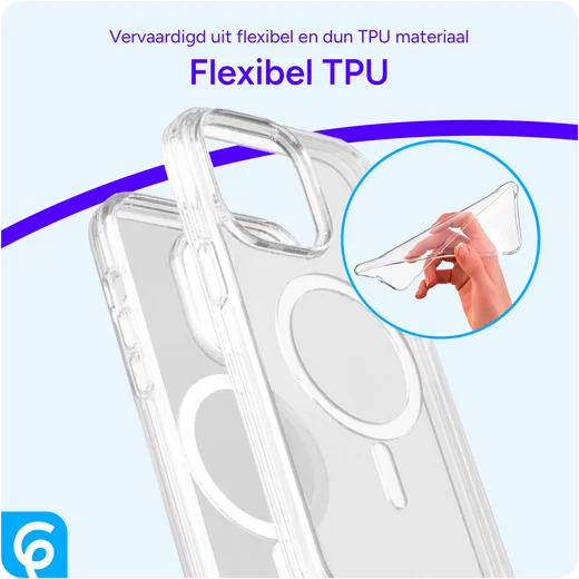 iPhone 14 Pro Max Hoesje voor MagSafe Dun TPU Back Cover Transparant afbeelding 4