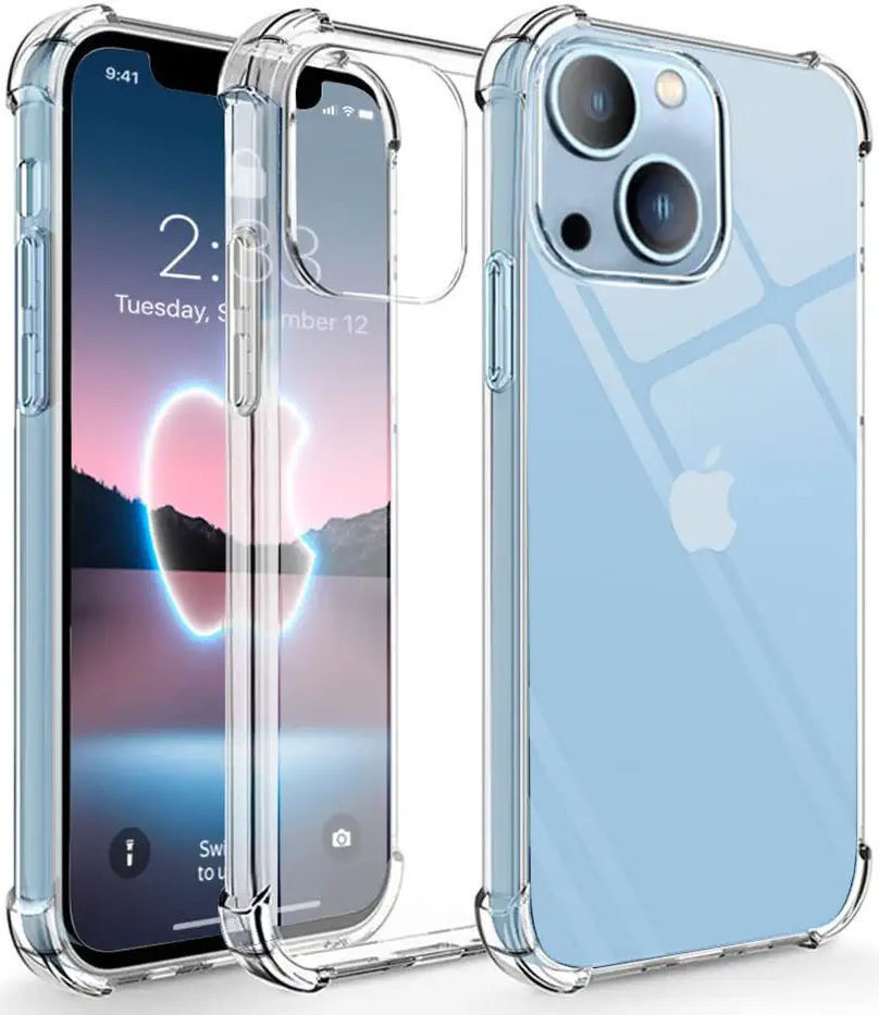 Apple iPhone 14 Hoesje Schokbestendig en Dun TPU Transparant afbeelding 1
