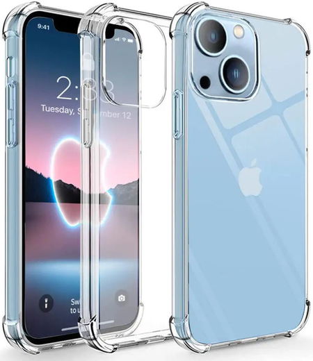 Apple iPhone 14 Hoesje Schokbestendig en Dun TPU Transparant afbeelding 1