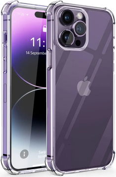 Apple iPhone 14 Pro Hoesje Schokbestendig en Dun TPU Transparant