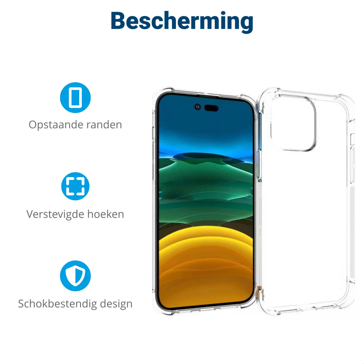 Apple iPhone 14 Pro Hoesje Schokbestendig en Dun TPU Transparant afbeelding 8