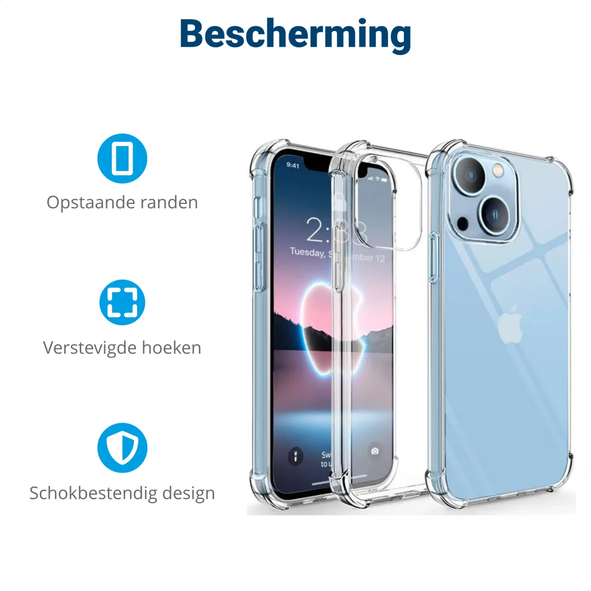 Apple iPhone 14 Plus Hoesje Schokbestendig en Dun TPU Transparant afbeelding 8