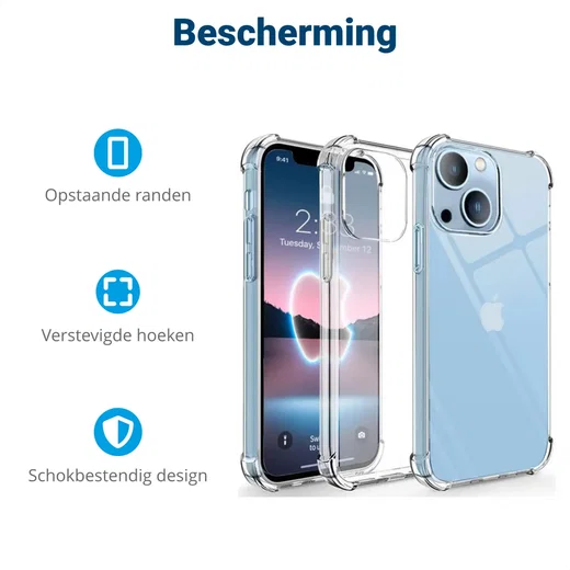 Apple iPhone 14 Plus Hoesje Schokbestendig en Dun TPU Transparant afbeelding 8