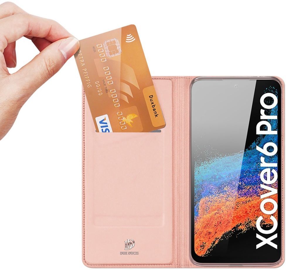 Dux Ducis Skin Pro Samsung Galaxy Xcover 6 Pro Hoesje Wallet Roze afbeelding 2