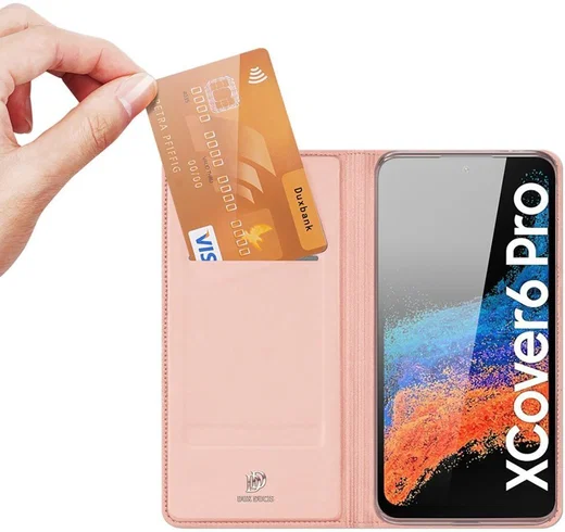 Dux Ducis Skin Pro Samsung Galaxy Xcover 6 Pro Hoesje Wallet Roze afbeelding 2