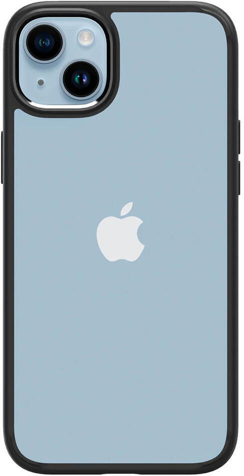 Apple iPhone 14 Hoesje Armor Back Cover Transparant Zwart afbeelding 2