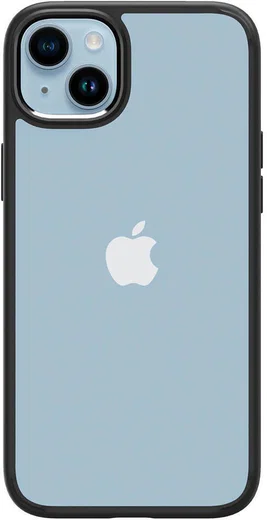 Apple iPhone 14 Hoesje Armor Back Cover Transparant Zwart afbeelding 2