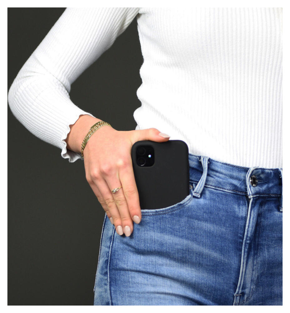 Apple iPhone 14 Hoesje Siliconen Back Cover Zwart afbeelding 7