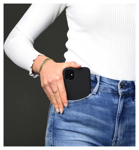 Apple iPhone 14 Hoesje Siliconen Back Cover Zwart afbeelding 7