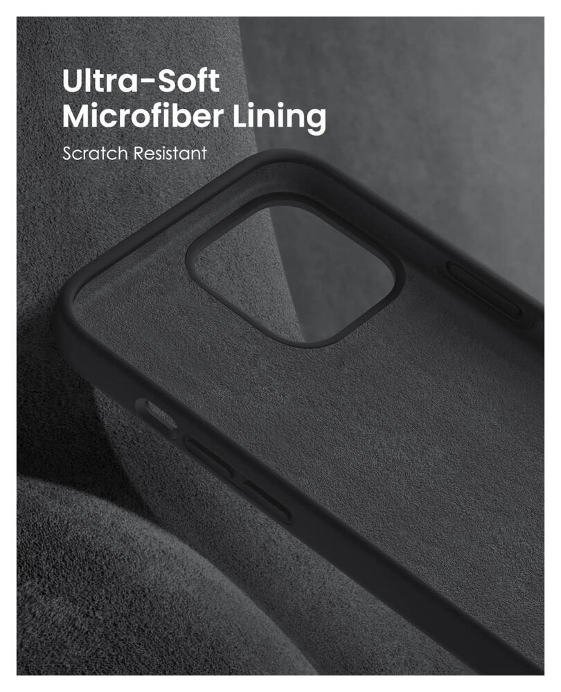 Apple iPhone 14 Hoesje Siliconen Back Cover Zwart afbeelding 4