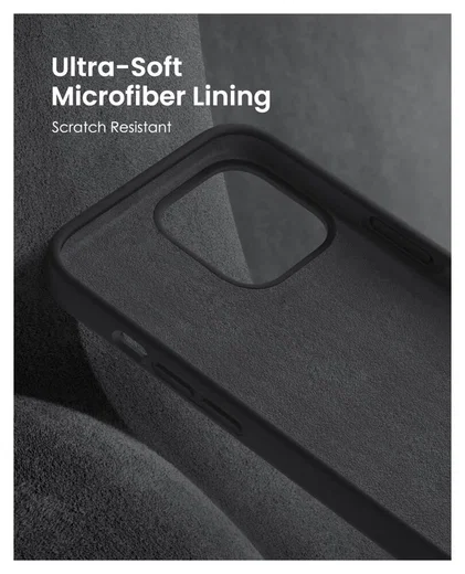 Apple iPhone 14 Hoesje Siliconen Back Cover Zwart afbeelding 4