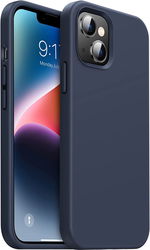 Apple iPhone 14 Hoesje Siliconen Back Cover Blauw afbeelding