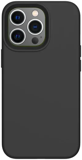 Apple iPhone 14 Pro Hoesje Siliconen Back Cover Zwart afbeelding 2