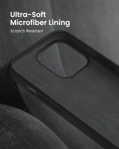 Apple iPhone 14 Pro Hoesje Siliconen Back Cover Zwart afbeelding 5