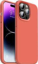 Apple iPhone 14 Pro Hoesje Siliconen Back Cover Rood afbeelding