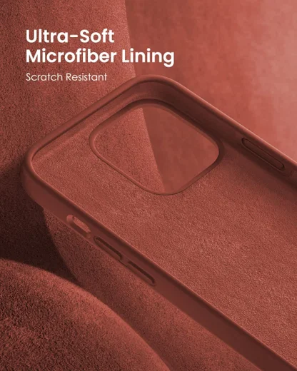 Apple iPhone 14 Pro Hoesje Siliconen Back Cover Rood afbeelding 5