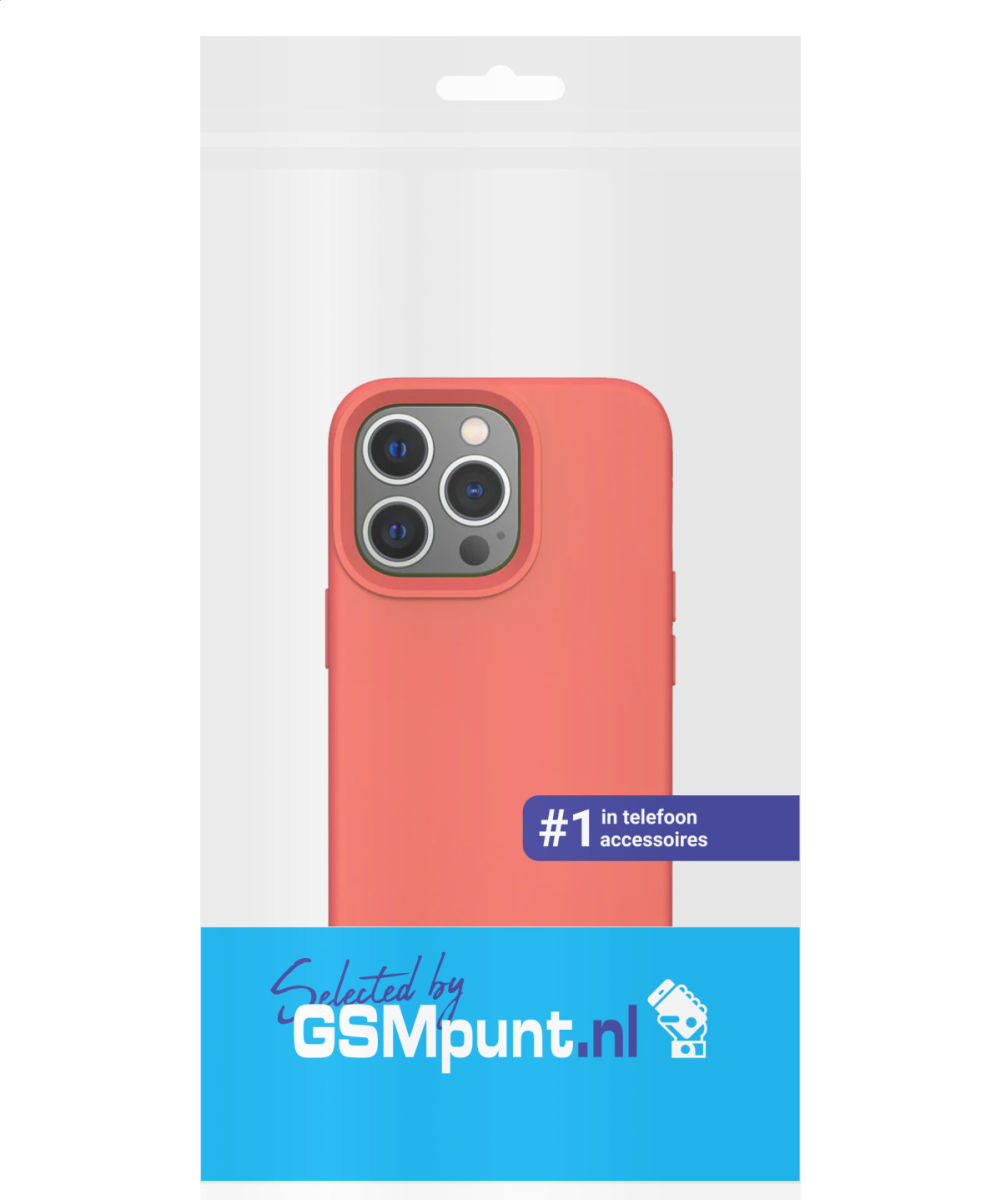Apple iPhone 14 Pro Hoesje Siliconen Back Cover Rood afbeelding 10