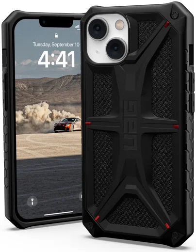 Urban Armor Gear Monarch Apple iPhone 14 Hoesje Kevlar Zwart afbeelding 1