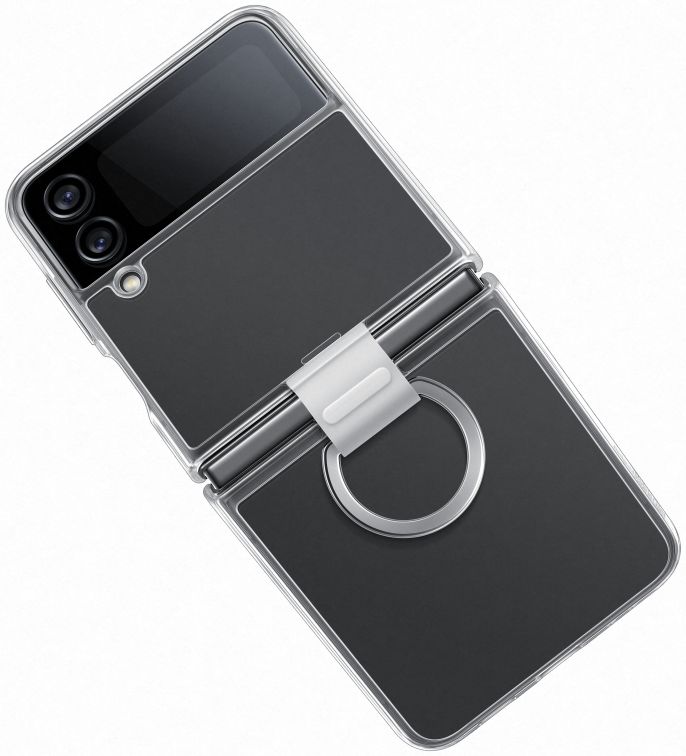 Origineel Samsung Galaxy Z Flip 4 Hoesje Clear Cover Ring Transparant afbeelding 2