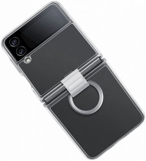 Origineel Samsung Galaxy Z Flip 4 Hoesje Clear Cover Ring Transparant afbeelding 2