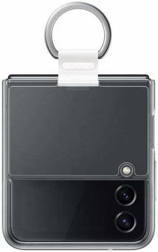 Origineel Samsung Galaxy Z Flip 4 Hoesje Clear Cover Ring Transparant afbeelding 3