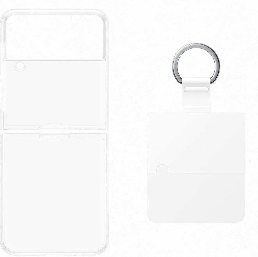 Origineel Samsung Galaxy Z Flip 4 Hoesje Clear Cover Ring Transparant afbeelding 6