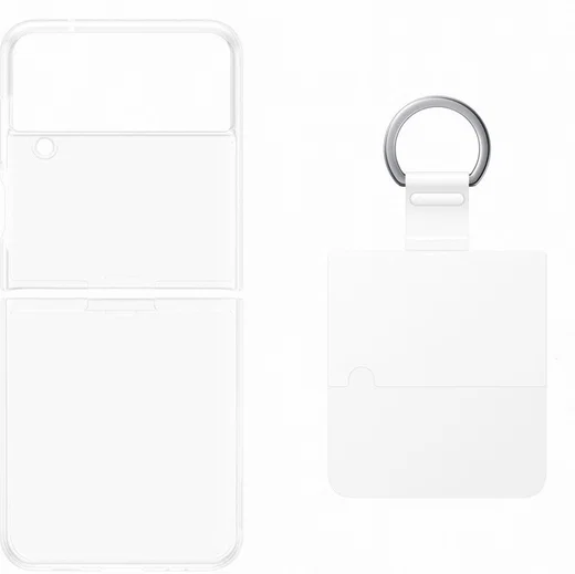 Origineel Samsung Galaxy Z Flip 4 Hoesje Clear Cover Ring Transparant afbeelding 6