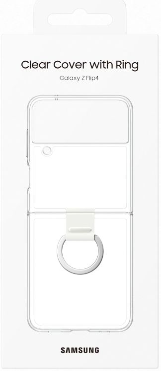 Origineel Samsung Galaxy Z Flip 4 Hoesje Clear Cover Ring Transparant afbeelding 7