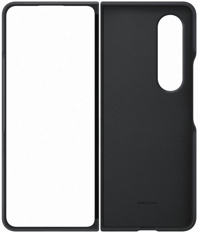 Origineel Samsung Galaxy Z Fold 4 Hoesje Leather Cover Zwart afbeelding 3