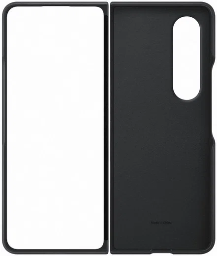 Origineel Samsung Galaxy Z Fold 4 Hoesje Leather Cover Zwart afbeelding 3