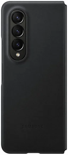 Origineel Samsung Galaxy Z Fold 4 Hoesje Leather Cover Zwart afbeelding 4