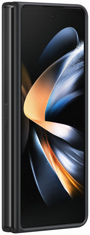 Origineel Samsung Galaxy Z Fold 4 Hoesje Leather Cover Zwart afbeelding 5