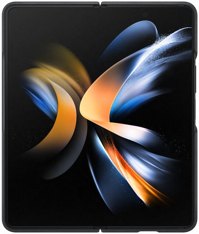 Origineel Samsung Galaxy Z Fold 4 Hoesje Leather Cover Zwart afbeelding 2