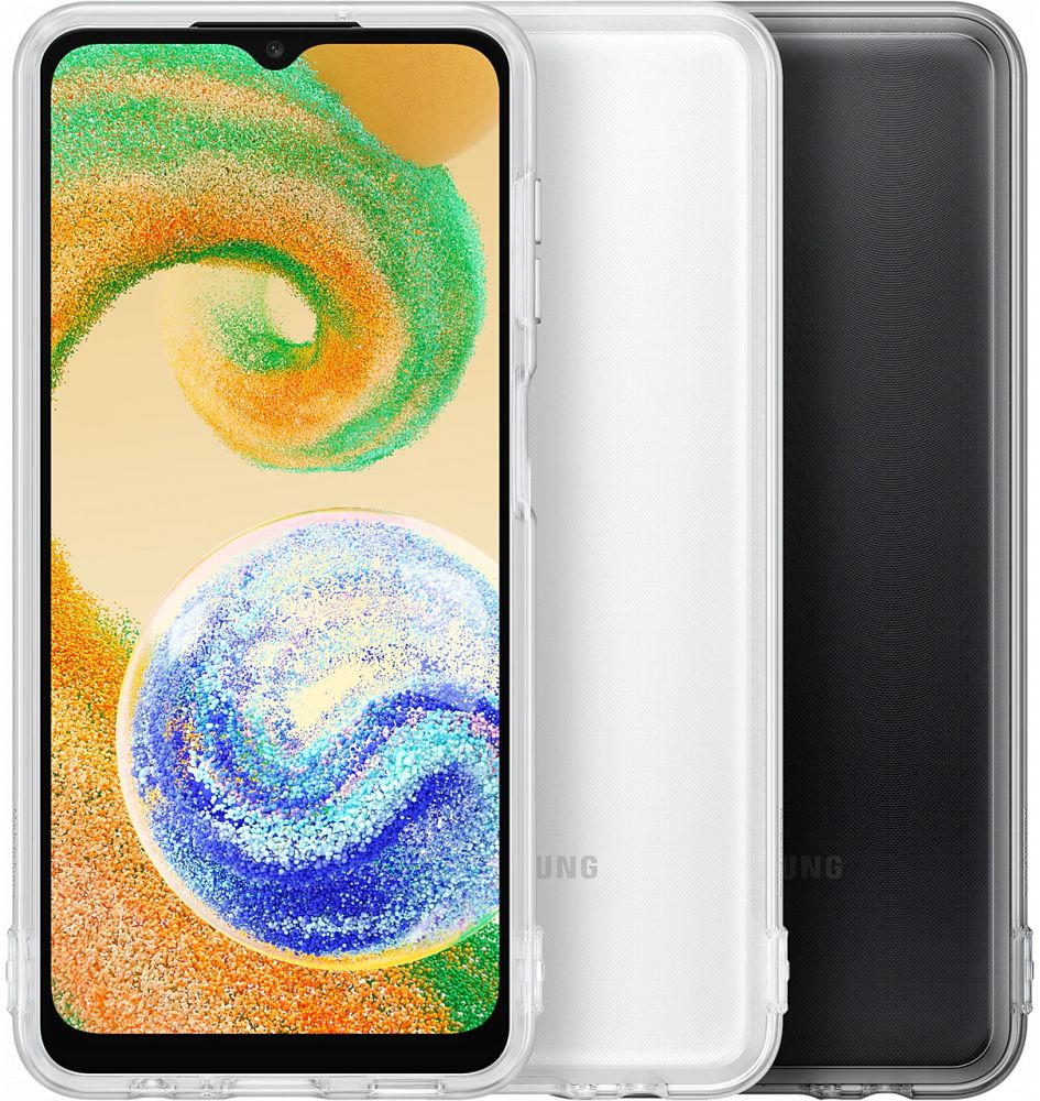 Origineel Samsung Galaxy A04s Hoesje Soft Clear Cover Zwart afbeelding 5