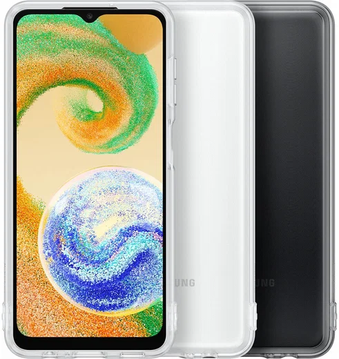 Origineel Samsung Galaxy A04s Hoesje Soft Clear Cover Zwart afbeelding 5