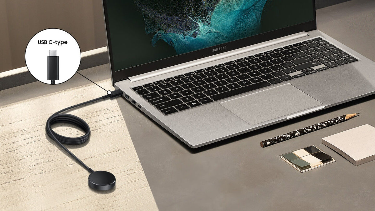 Originele Samsung Draadloze Oplader voor Galaxy Watches Zwart afbeelding 4