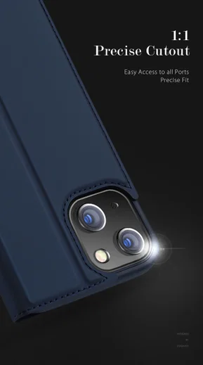 Dux Ducis Skin Pro Series Apple iPhone 14 Hoesje Portemonnee Goud afbeelding 7