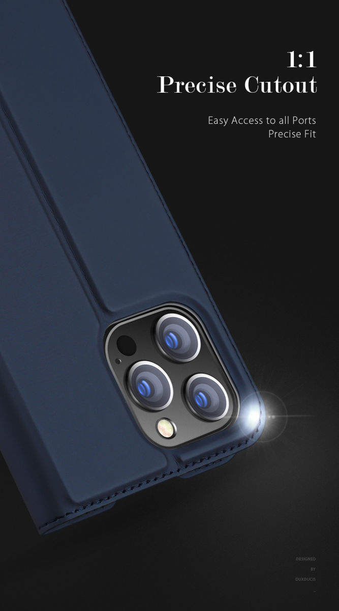 Dux Ducis Skin Pro Series Apple iPhone 14 Pro Max Hoesje Wallet Goud afbeelding 8