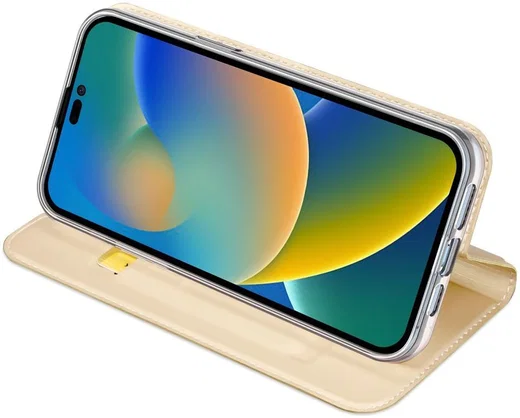 Dux Ducis Skin Pro Series Apple iPhone 14 Pro Max Hoesje Wallet Goud afbeelding 10