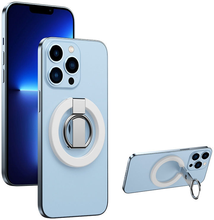 Magnetische MagSafe Ring Houder Standaard voor Vinger Wit afbeelding 2